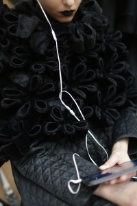 Backstage at Noir Kei Ninomiya RTW Fall 2018