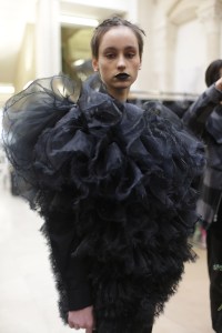 Backstage at Noir Kei Ninomiya RTW Fall 2018