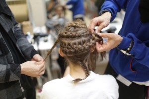 Backstage at Noir Kei Ninomiya RTW Fall 2018