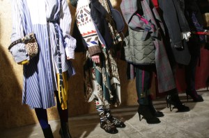 Backstage at Sacai RTW Fall 2018