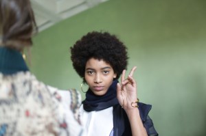 Backstage at Sacai RTW Fall 2018