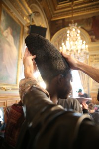 Backstage at Thom Browne RTW Fall 2018