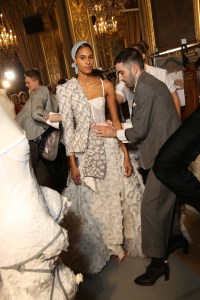 Backstage at Thom Browne RTW Fall 2018