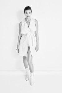 A look from the Irina Shayk x Ellen Tracy capsule.