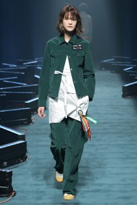 Model on the catwalk