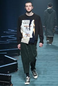 Model on the catwalk
