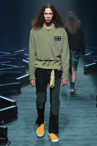 Model on the catwalk