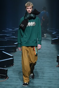 Model on the catwalk