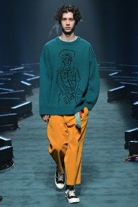 Model on the catwalk