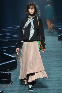 Model on the catwalk