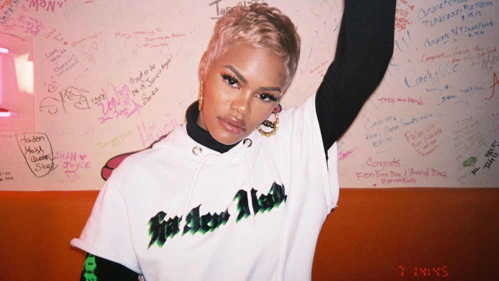 A picture from GCDS x Teyana Taylor "Harlem made" capsule collection's ad campaign.