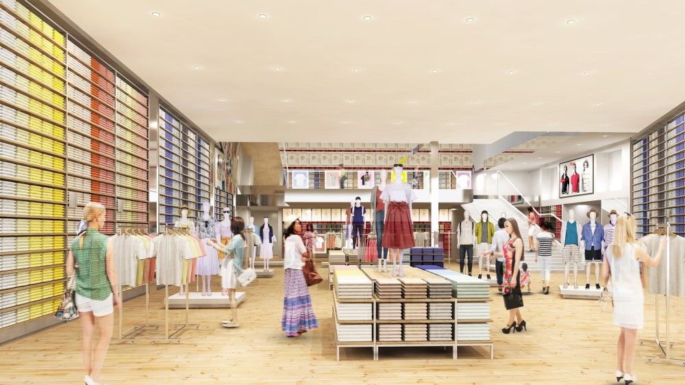 Uniqlo Hawaii rendering