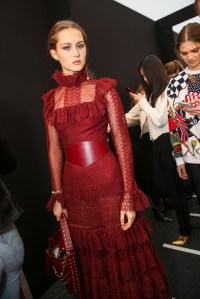 Backstage at Elie Saab RTW Fall 2018