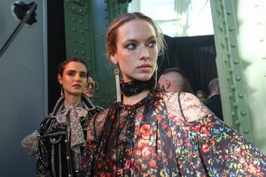 Backstage at Elie Saab RTW Fall 2018