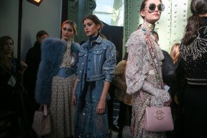 Backstage at Elie Saab RTW Fall 2018