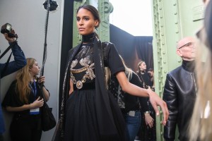 Backstage at Elie Saab RTW Fall 2018