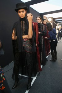 Backstage at Elie Saab RTW Fall 2018