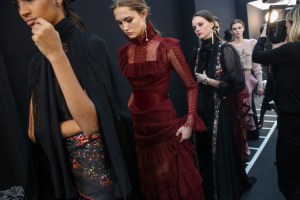 Backstage at Elie Saab RTW Fall 2018