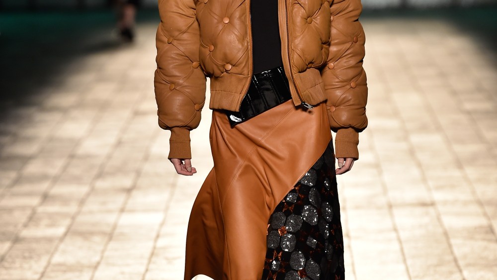 Moose Knuckles and Mary Katrantzou's Chesterfield bomber on the runway