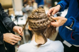 Backstage at Noir Kei Ninomiya RTW Fall 2018