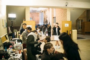 Backstage at Noir Kei Ninomiya RTW Fall 2018