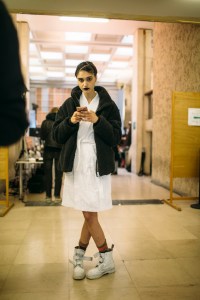 Backstage at Noir Kei Ninomiya RTW Fall 2018