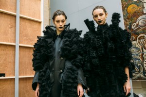 Backstage at Noir Kei Ninomiya RTW Fall 2018