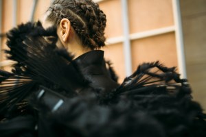 Backstage at Noir Kei Ninomiya RTW Fall 2018