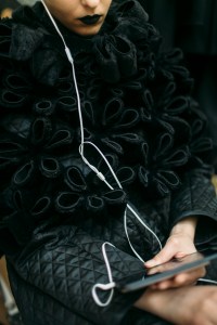 Backstage at Noir Kei Ninomiya RTW Fall 2018