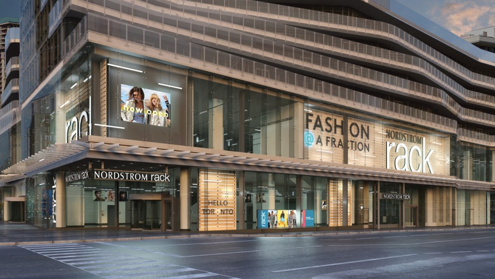Rendering of Nordstrom Rack on Bloor Street in Toronto.