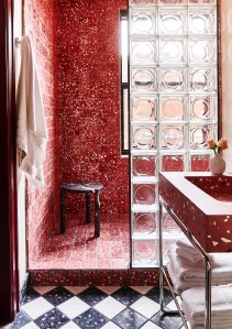Bathroom shower.