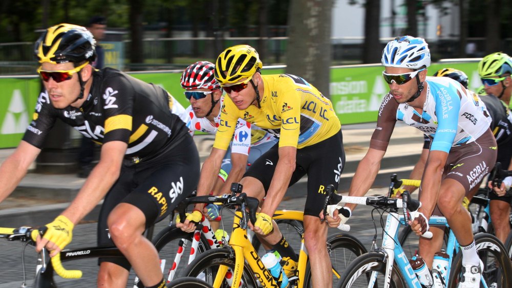 Cyclists in Rapha gear