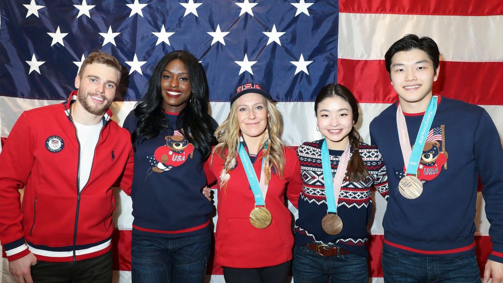 Gus Kenworthy, Aja Evans, Jamie Anderson, Maia Shibutani, Alex ShibutaniRalph Lauren celebrates Team USA, New York, USA - 01 Mar 2018