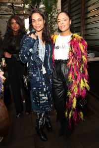 Rosario Dawson and Tessa ThompsonJanelle Monae 'Fem the Future' Brunch, Inside, Los Angeles, USA - 02 Mar 2018