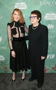 Emma Stone and Billie Jean KingWomen in Film Pre-Oscar Cocktail Party, Arrivals, Los Angeles, USA - 02 Mar 2018