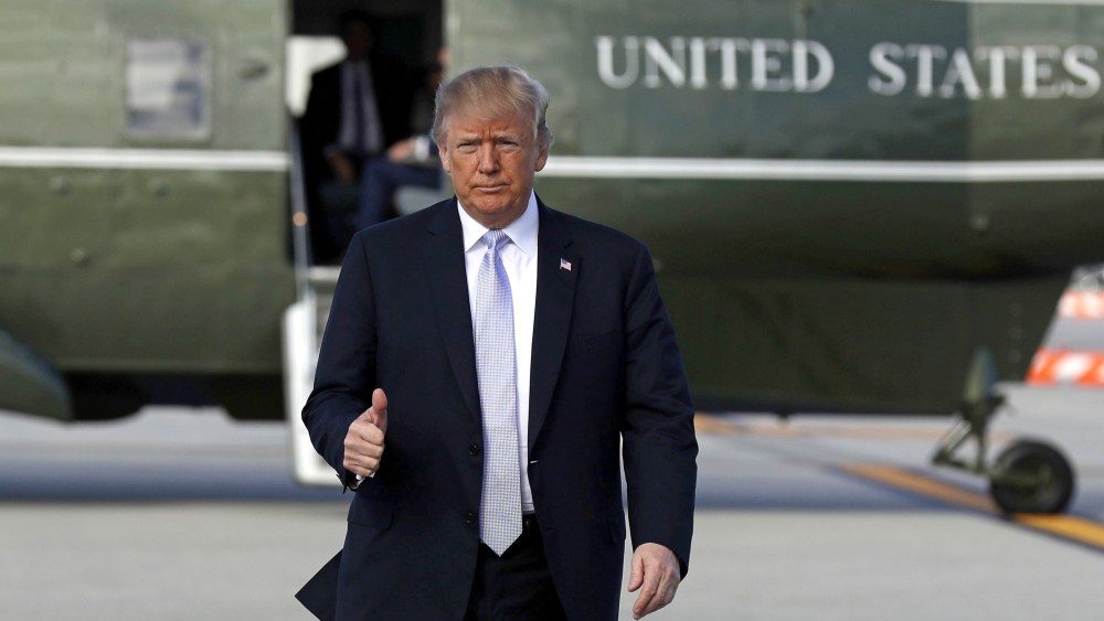 President Donald Trump walks to board Air Force One at Los Angeles International airport, in Los AngelesTrump, Los Angeles, USA - 14 Mar 2018
