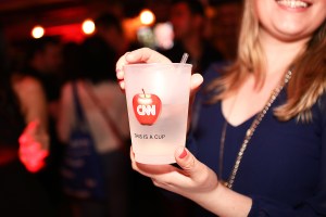 At the CNN party.