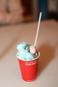 A frosty designed for Twitter featuring cotton candy, pop rocks and a chocolate egg.