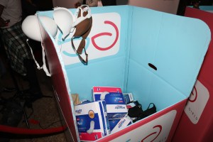 Donations for the 'Support the Girls' foundation at the "We Support The Girls" afterparty.