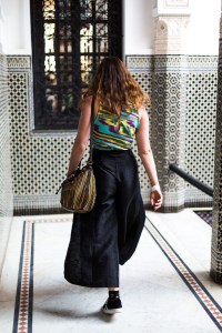 Street style at the Contemporary African Art Fair in Marrakech, Morocco.