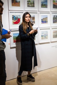 Street style at the Contemporary African Art Fair in Marrakech, Morocco.