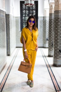 Street style at the Contemporary African Art Fair in Marrakech, Morocco.
