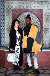 Street style at the Contemporary African Art Fair in Marrakech, Morocco.