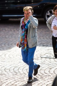 Street style at the Contemporary African Art Fair in Marrakech, Morocco.