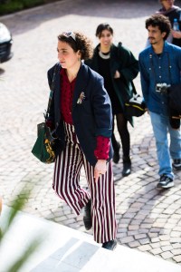 Street style at the Contemporary African Art Fair in Marrakech, Morocco.