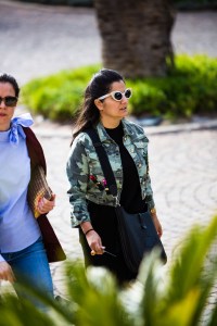 Street style at the Contemporary African Art Fair in Marrakech, Morocco.