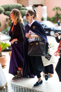 Street style at the Contemporary African Art Fair in Marrakech, Morocco.