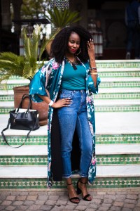 Street style at the Contemporary African Art Fair in Marrakech, Morocco.