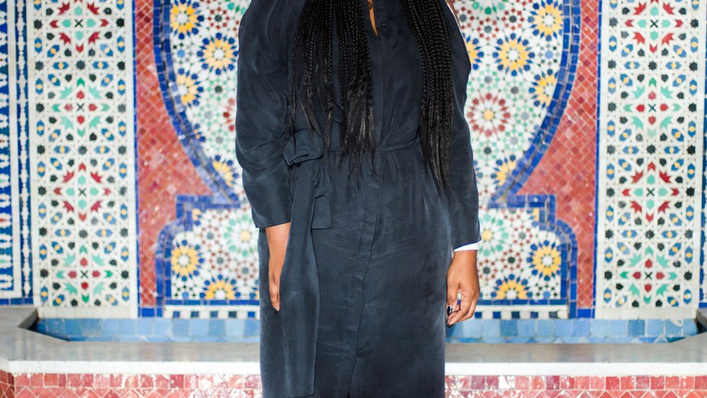 Street style at the Contemporary African Art Fair in Marrakech, Morocco.