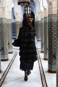 Street style at the Contemporary African Art Fair in Marrakech, Morocco.